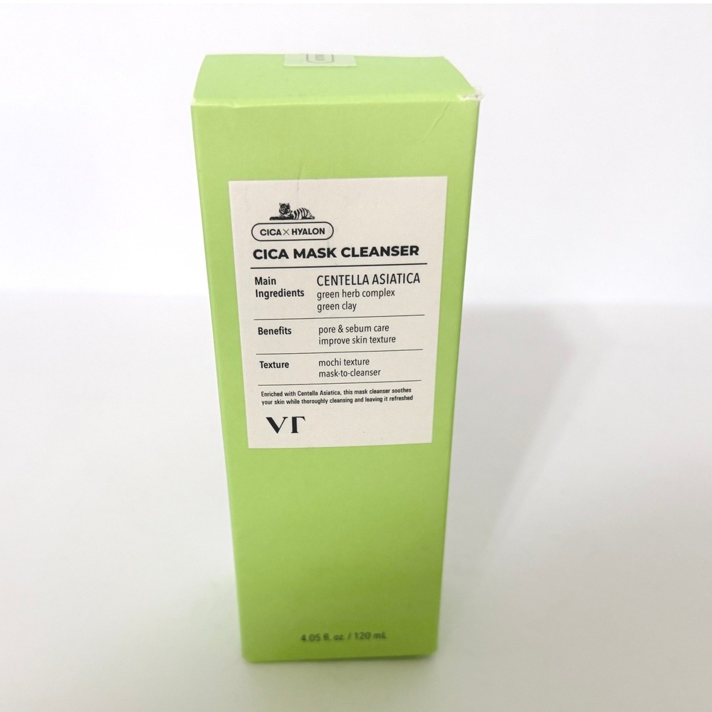 VT Cosmetics Cica Mask Cleanser 120mL Centella Asiatica Green Clay Face Wash NEW